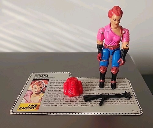 GIJoe 1986 Zarana komplett mit Karteikarte