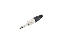 Klinkenstecker, 6,3Mm, Mono, Schwarz