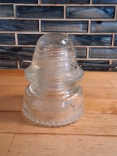 Vintage Hemingray No 19 Clear Glass Insulator - Made In USA