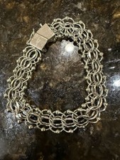 JB Vintage Sterling Silver 925 Bracelet 1960s Size M