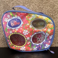 Littlest Pet Shop LPS Vinyl Zip Travel Carrying Case Storage Compartments Retro