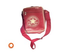 190s Converse All Star Cross Body Bag Vintage Handbag 25cm 18cm Red