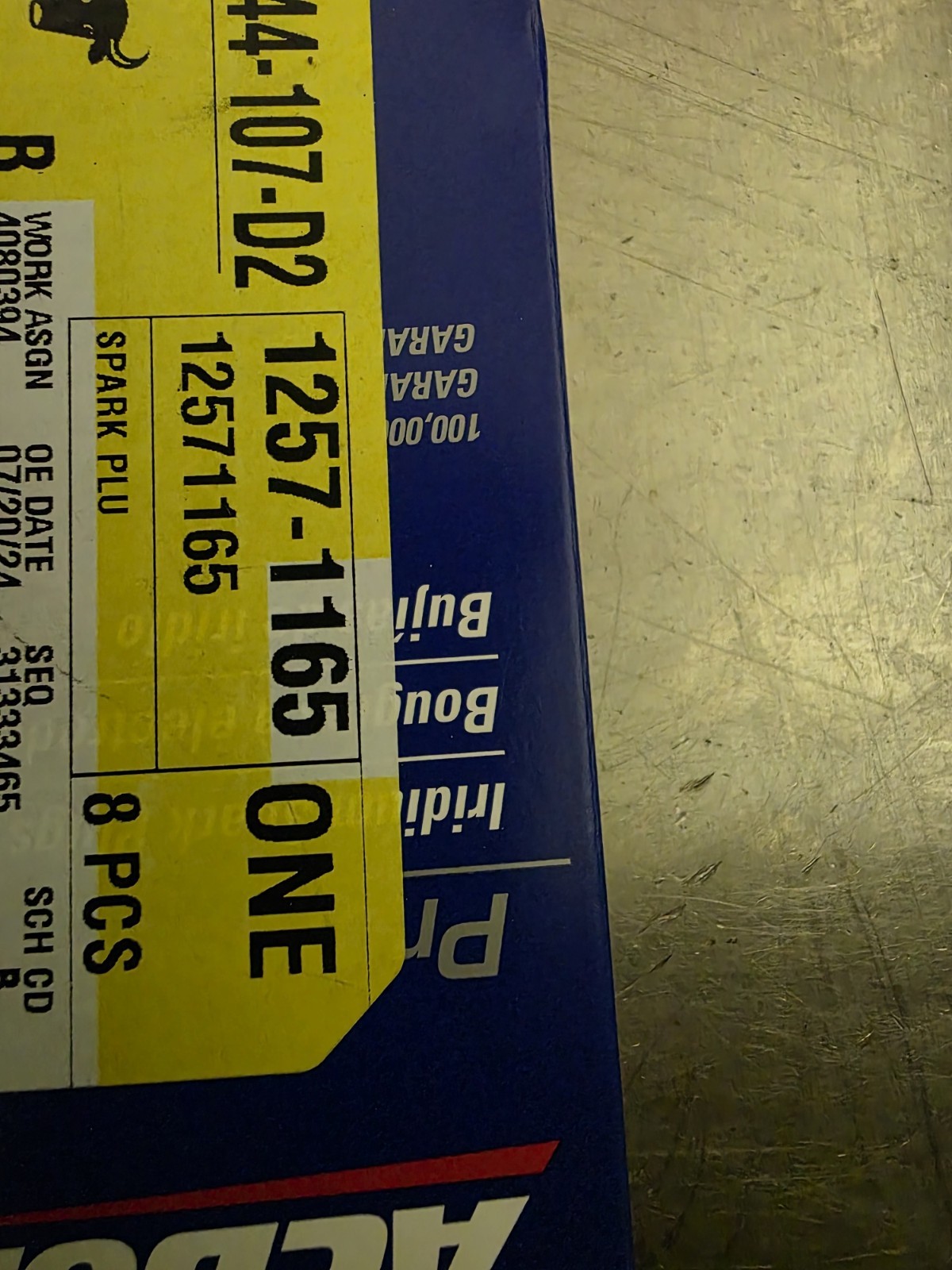 REAL Genuine GM ACDelco Iridium Spark Plugs 41-104 8 Pack 12571165