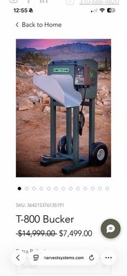 Intelligent Harvest Systems T-800 Bucker Plant Processing Machine