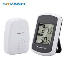 Funk Wetterstation mit Außensensor LCD Thermometer Innen Außen Thermometer