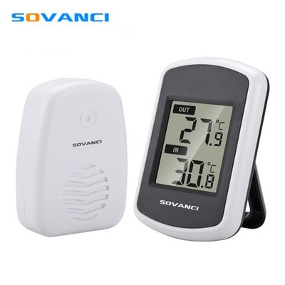 Funk Wetterstation mit Außensensor LCD Thermometer Innen Außen Thermometer