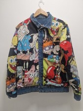 Giacca reversibile Nickelodeon anni 90 stampa mash cartoni animati taglia L solo membri uomo 