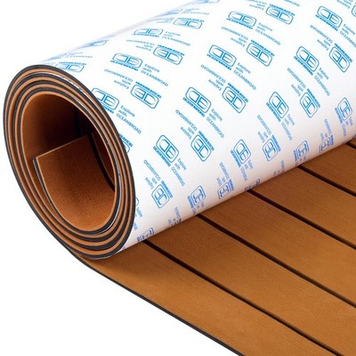 Boat Flooring EVA Foam Self-Adhesive 96''X45.6''/36''/28.8''/16.8'' Faux Teak Ma