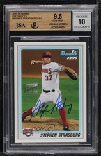 2010 Bowman Prospects Stephen Strasburg (Autograph) BGS 9.5 GEM MINT Auto 3c7