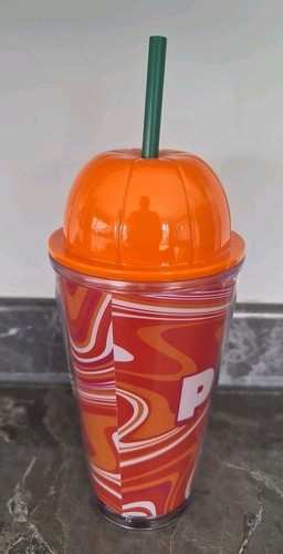 Starbucks Halloween PSL Pumpkin Reusable Cold Cup Grande 16oz spice latte - Picture 5 of 13