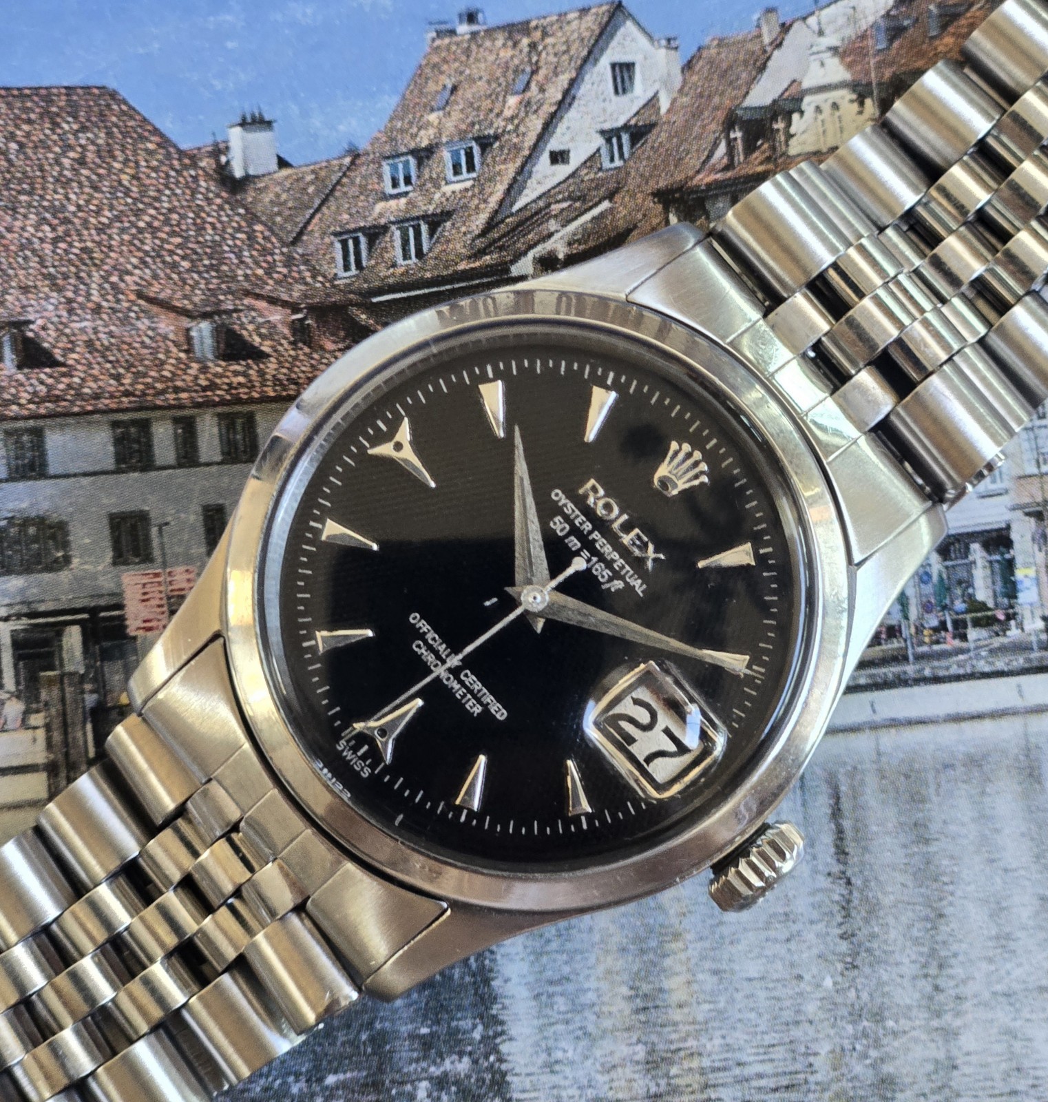 1954 Vintage Rolex Oyster Perpetual Date Jubilee Bracelet Ref. 6518 Clean & Chic
