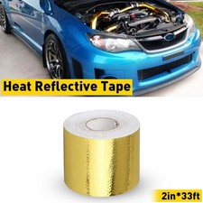 Nueva cinta reflectante de calor de admisión dorada de 2" 32 pies autoadhesiva alta temperatura