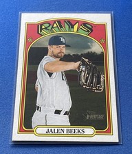 2021 Topps Heritage #115 Jalen Beeks Tampa Bay Rays