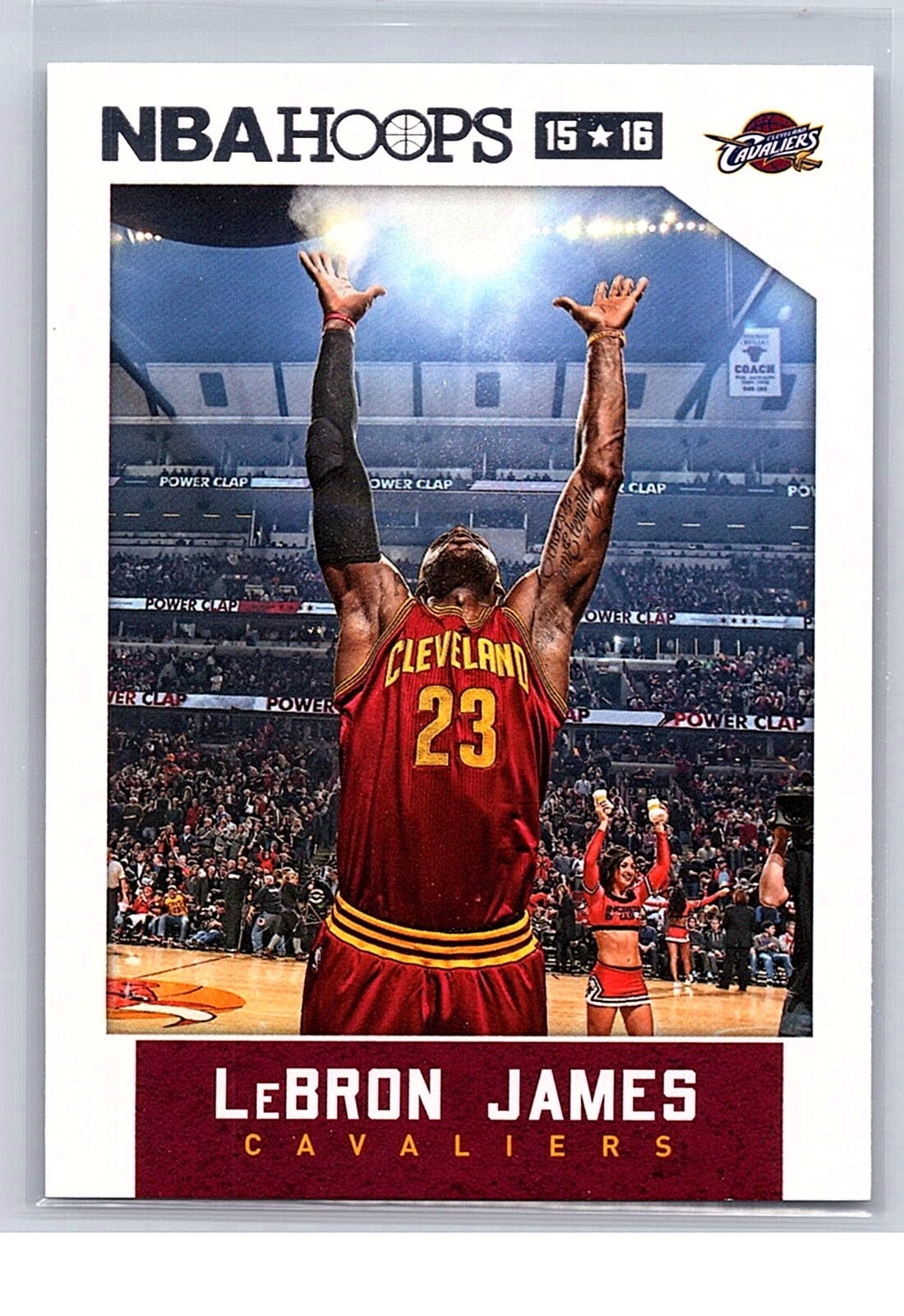 2015-16 Hoops #14 LeBron James 🔥 Mint Card – Soft Sleeve + Toploader Shipped