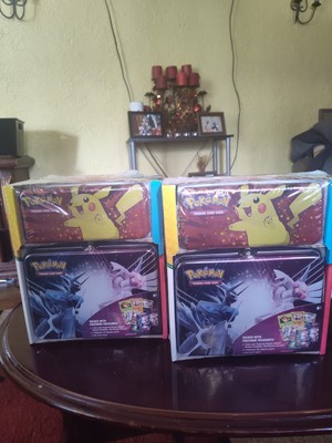 Pokémon Pencil Case/Treasure Chest 4 Tin Set - 14packs, 6 Holograms + More *NEW*