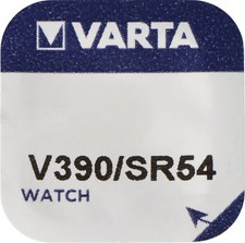 10 x Varta button cell silver oxide V 390 1.55V SR 1130 SW mercury-free V390