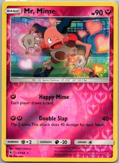 Mr. Mime Reverse Holo Rare Hidden Fates 43/68 NM