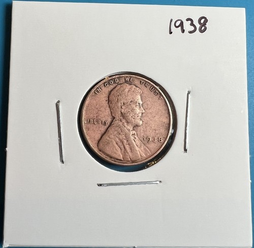 1938 1C RD Lincoln Cent - Picture 3 of 3