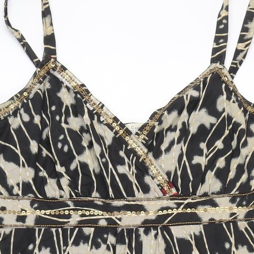 Debenhams Black Floral Slip Dress - Size 10 - Picture 10 of 12