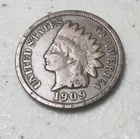 1909 Indian Head Cent Coin Fine Problem Free