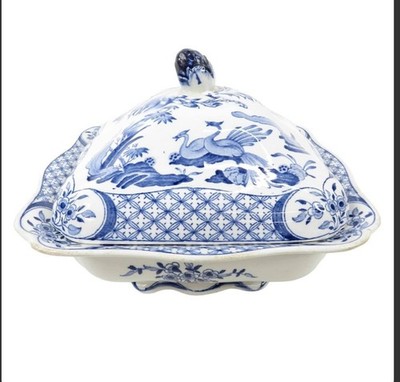 VINTAGE Old Chelsea Furnivals Ltd. England #647812 sq. covered vegetable dish