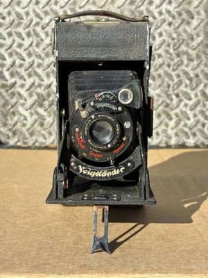 「蛇腹カメラ」 Voigtländer Anastigmat Vintage Voigtlander Anastigmat Voigtar 1:7.7 Folding Camera Rare