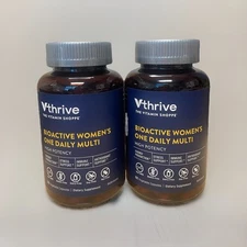 Vitamin Shoppe Vthrive  Bioactive Women's  One-Daily Multi 60 Caps 2-pk Bundle