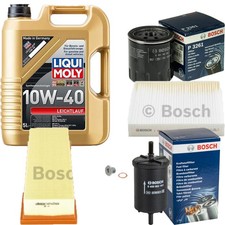 BOSCH Inspektionspaket 5L Liqui Moly Leichtlauf 10W-40 für Citroën Peugeot