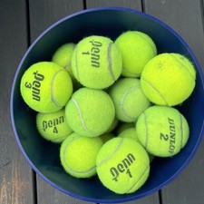 32 Used Tennis Balls, Great for Pets, Kids, Table Legs. Help to Recycle 