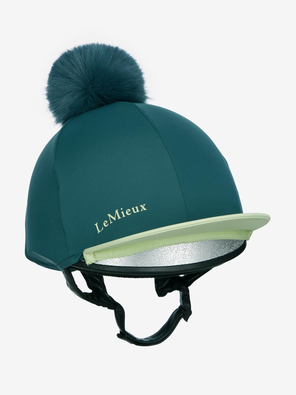 LeMieux Classique Pom Hat Silk Jungle | Elastic One Size SP26 Faux Fur Pompom
