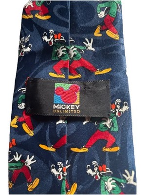 Disney Mickey Unlimited Goofy Vintage Cartoon Necktie 90 s