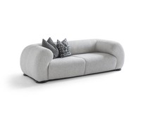Elegantes Graues Stoffsofa FüR Wohnzimmer Im Modernen Stil
