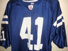 Reebok NFL #41 Signed A. Bethea Indianapolis Blue Football Jersey, XL