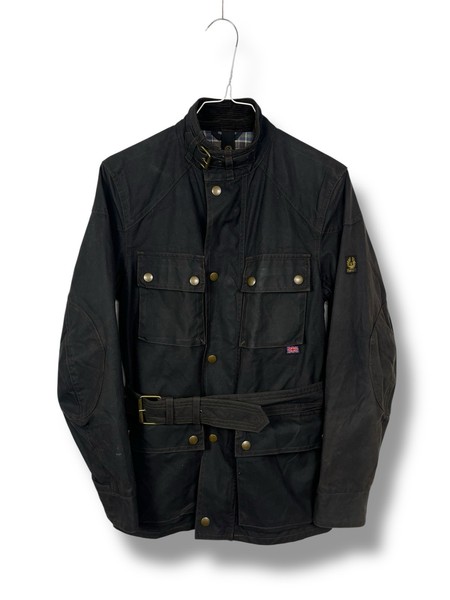 Lady Belstaff Waxed Cotton Biker Jacket – Black – Size 40 (Fits S)