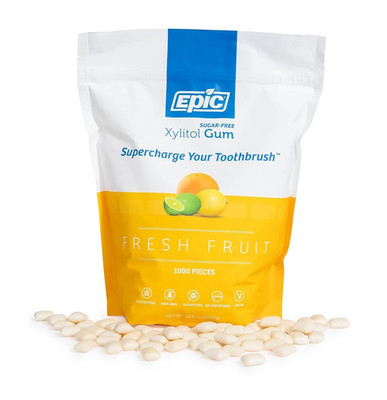 HUGE BAG Epic Fruit Vegan Chewing Gum 1000 PIECES Sugar Free Xylitol Fresh 12.27