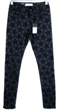Scotch & Soda Jeans Skinny Femme W27/L32 Noir Stretch Motif Denim