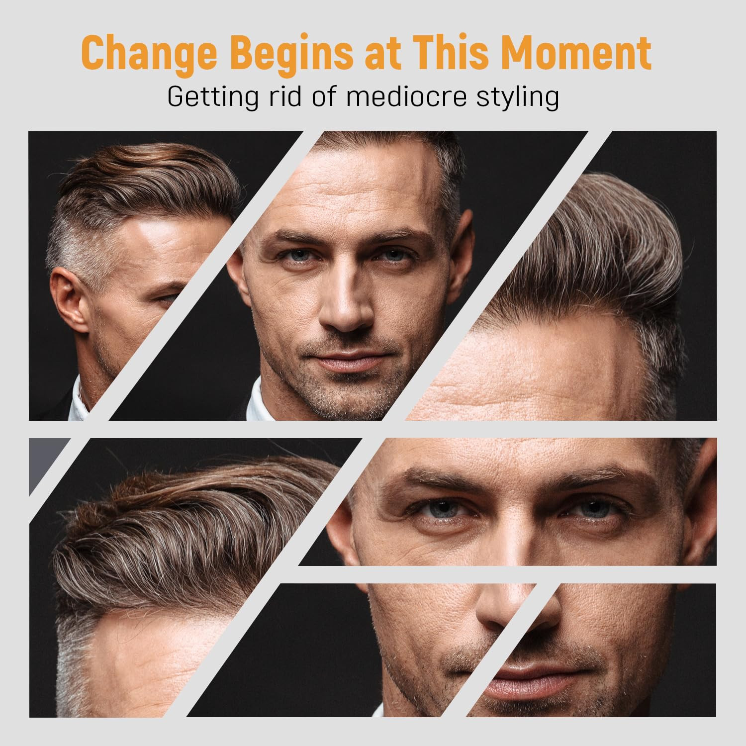 3Pcs Hair Styling Combs Set for Men - Black Barber Wide Tooth Texture Comb for Q