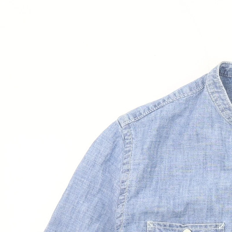 Burton Menswear Blue Chambray Shirt M - Casual Men's - Image 4 of 4