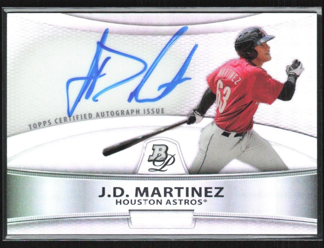 J.D. Martinez 2010 Bowman Platinum Refractor Auto E #BPA-JDM Houston Astros