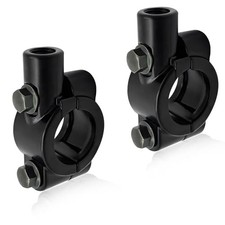2PCS Motorcycle Handlebar Mirror Mount Holder, 7/8" Handlebar 10mm 10mm Black