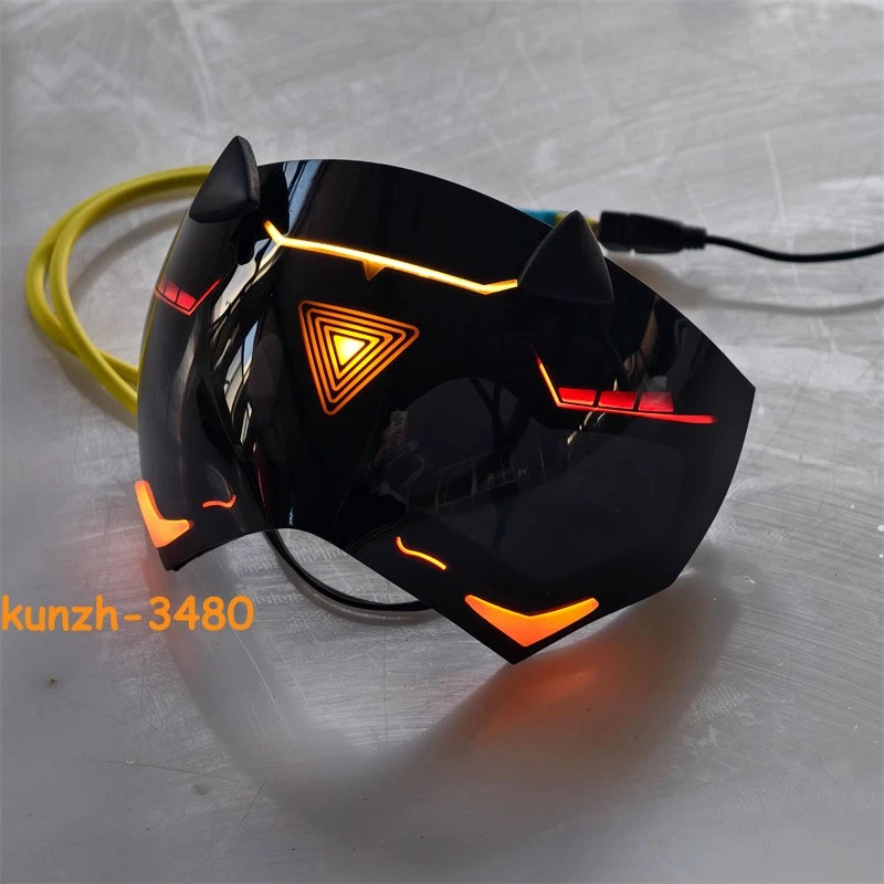 Zenless Zone Zero Trigger Half Face Mask LED Light 7 Emotions Change Eye Mask  - Image 3 of 4