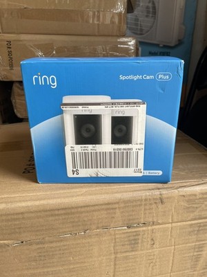 Ring Spotlight Cam Plus Camera Indoor/Outdoor Wireless Pack of 2 Battery New