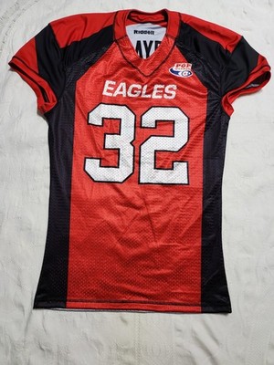 Vintage Youth Riddell Pop Warner Eagles Football Jersey #32 - Red/Black Made USA