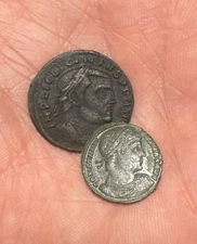 Two Researchable and Collectable Genuine Ancient Roman Coins Fine-VF Quality