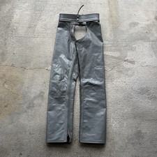 VINTAGE 60  s Gray Leather Riding Chaps Western Ladies Cute USA