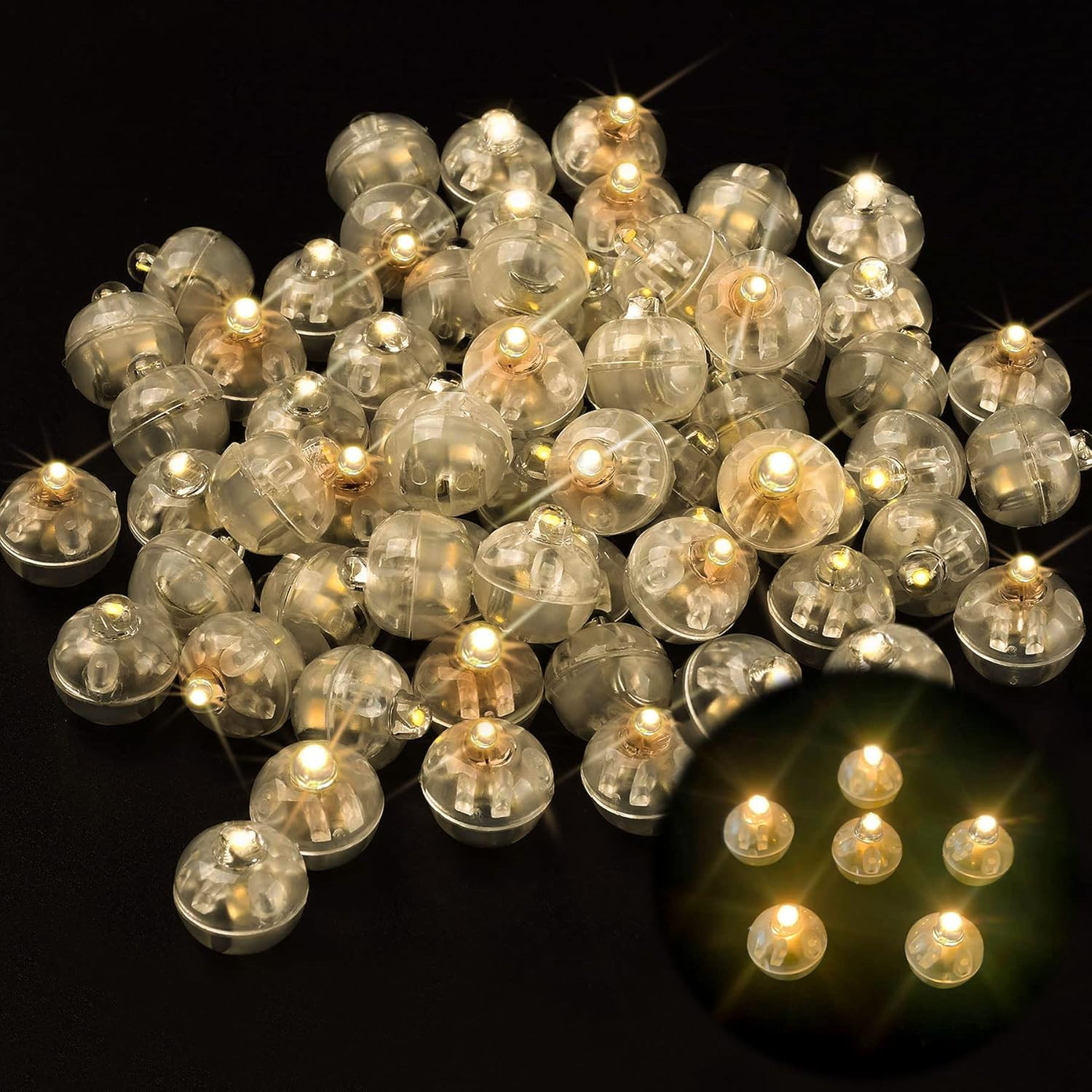 120 Mini Luci LED per Compleanni Bambini - Palloncini Luminosi Sicuri