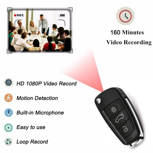 1080P Mini Keychain Camera DV Car Key Fob DVR Motion Detection Video Recorder