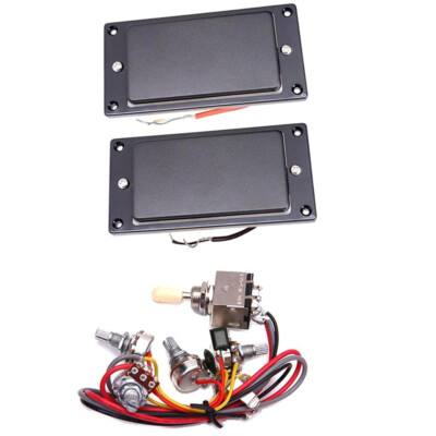 2er-Set Humbucker Pickup mit Schrauben und Schaltung Verkabelung für LP