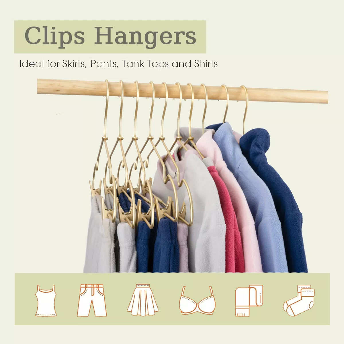 30 PACK Light-weight Clothes Hangers Non-slip Durable Clothes Hanger Hook  Various Colors Perfect for Pants, Dress, Jacket, Underwear and Shirt Ultra  Thin 