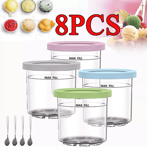 4/8x Official Ninja Creami Ice Cream Frozen Dessert Maker Tubs Party Supplies - Picture 14 of 14